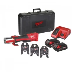 M18 BLHPT202C V-SET Sertisseuse Brushless 18V, 2Ah + 3 mâchoires Profile V (15/22/28 mm) Milwaukee | 4933451134