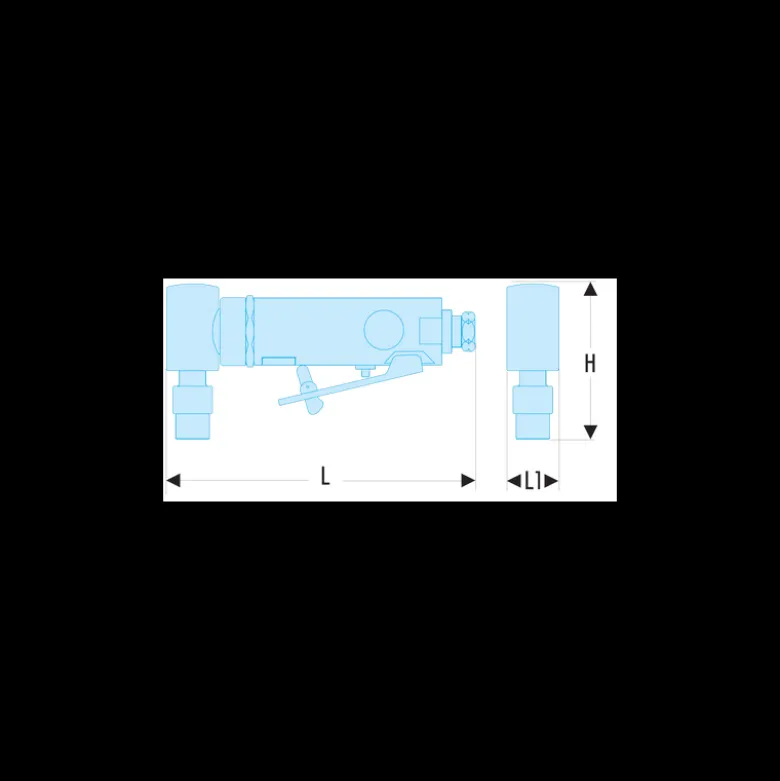 Meuleuse d'angle Facom pneumatique 90° 6 mm 0.3HP | V.DGA305FPF