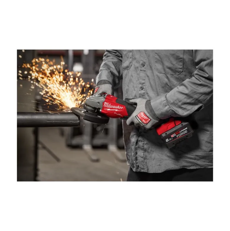 Meuleuse d'Angle FUEL 18V , 125mm, Interrupteur homme-mort, Frein, 8.0Ah - Milwaukee | 4933493418