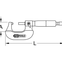 Micrometer, 75-100mm KSTools | 300.0558