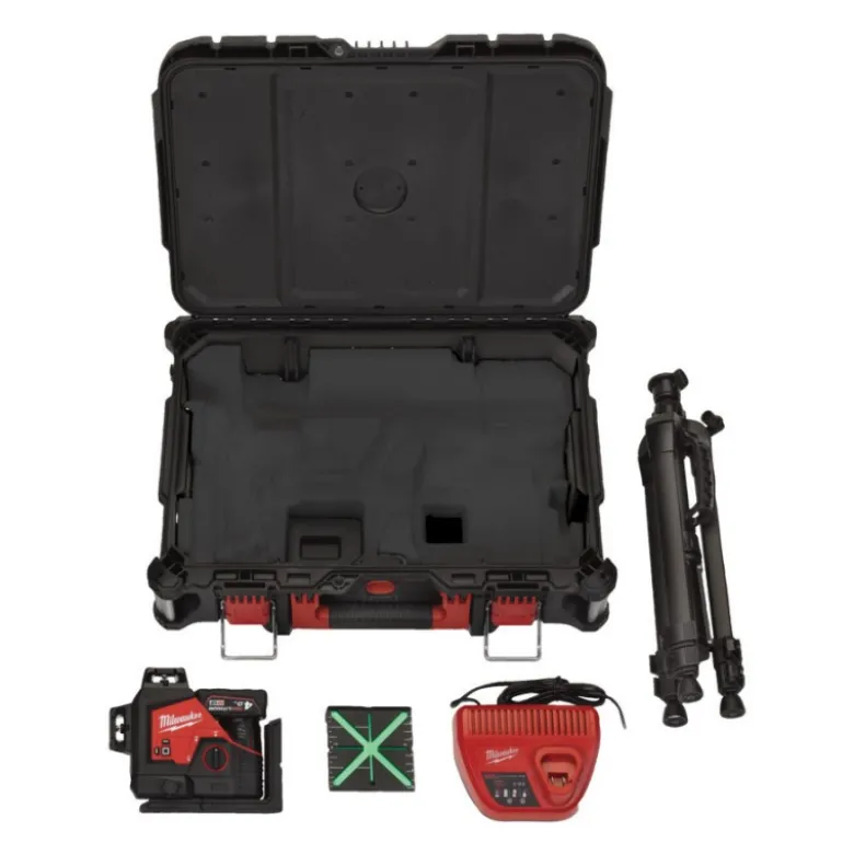 Mini kit laser vert 3 lignes 360°, 12V, 4Ah - Milwaukee | 4933499379