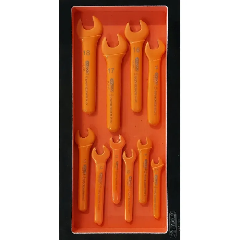 Module de 10 clés à fourches isolées 1000 V, 7-19 mm - KSTools | 713.1123