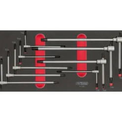 Module de clés mâles TORX à poignée en T, 9 pièces - KS Tools | 713.5018