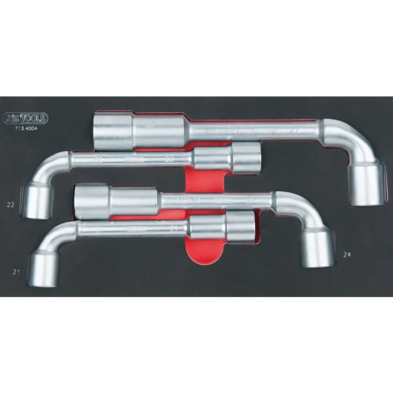 Module de clés à pipe débouchées - 6 pans, 4 pièces - KS Tools | 713.4004