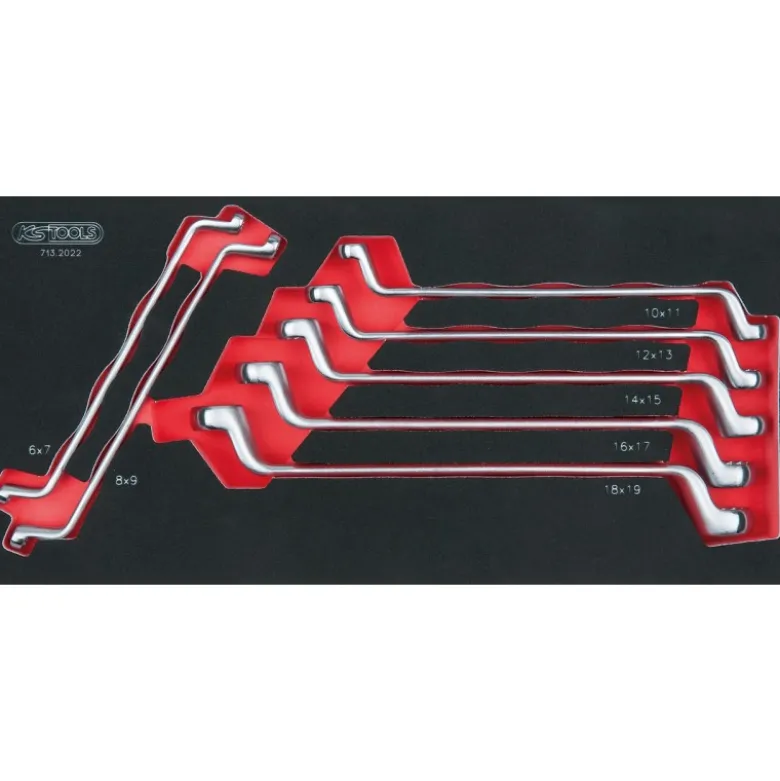 Module de clés polygonales contre-coudées 75°, 7 pièces - KS Tools | 713.2022
