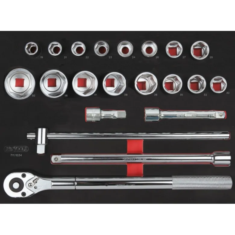 Module de douilles et accessoires 3/4", 21 pièces - KS Tools | 711.1034