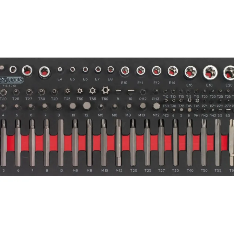 Module d'embouts de vissage et douilles TORX, 88 pièces - KS Tools | 713.5010