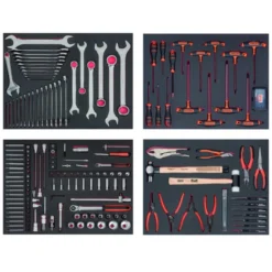 Module de 4 mousses pour maintenance automobile - 177 pcs - Bahco | FF1ASET-AUTO6
