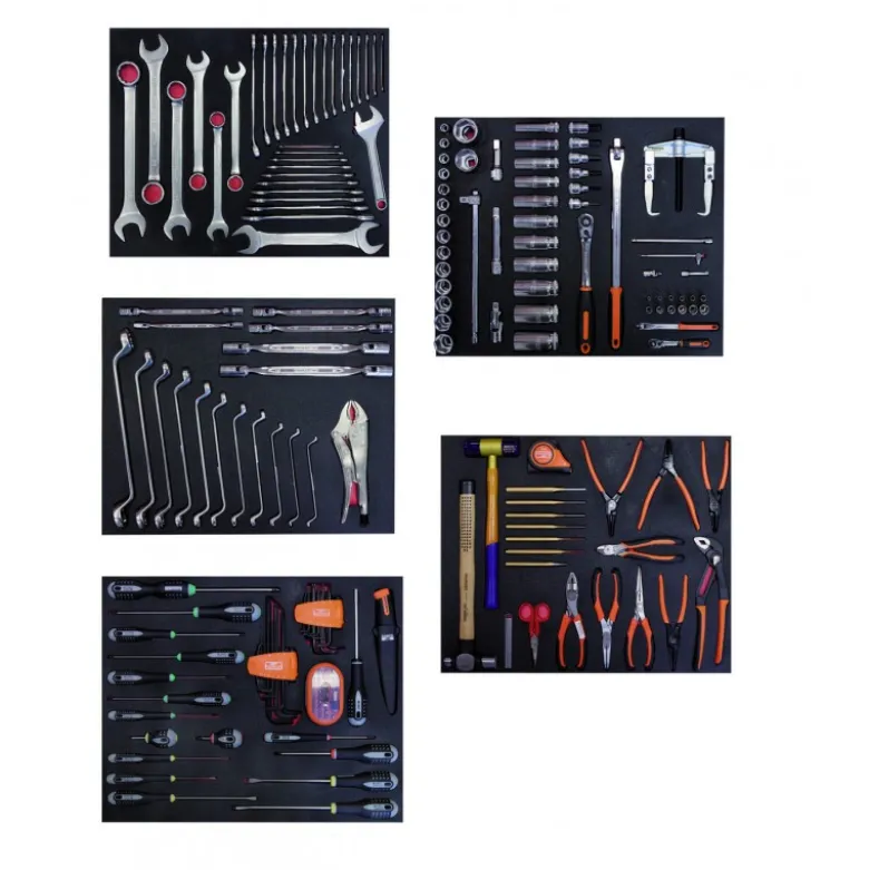 Module de 5 mousses pour maintenance automobile - 196 pcs - Bahco | FF1ASET-AUTO1