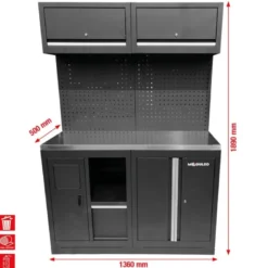 Module d’extension du système d’armoires d’atelier - plan de travail - système de collecte des déchets - KSTools | 866.6040