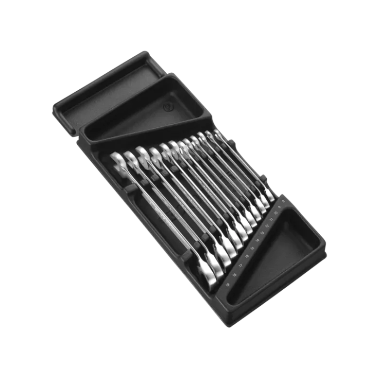 Module d'outillage de 12 Clés plates mixte a fourche à cliquet en plateau thermoformé Facom | MOD.467RJ12