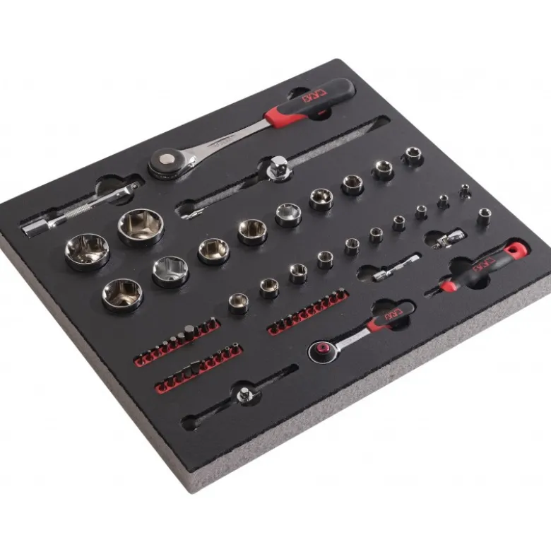 MODULE MOUSSE 2/3 DE 60 OUTILS EN MM CLIQUETS 1/4 + PUSH 1/2 - SAM | 75-SHR60-1MM