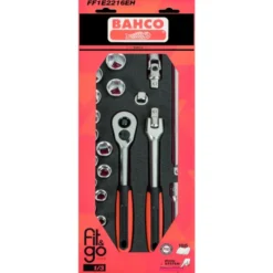 Module mousse Fit&Go 1/3, cliquet et accessoires 1/2" - 24 Pcs emballage individuel - Bahco | FF1E2216EH