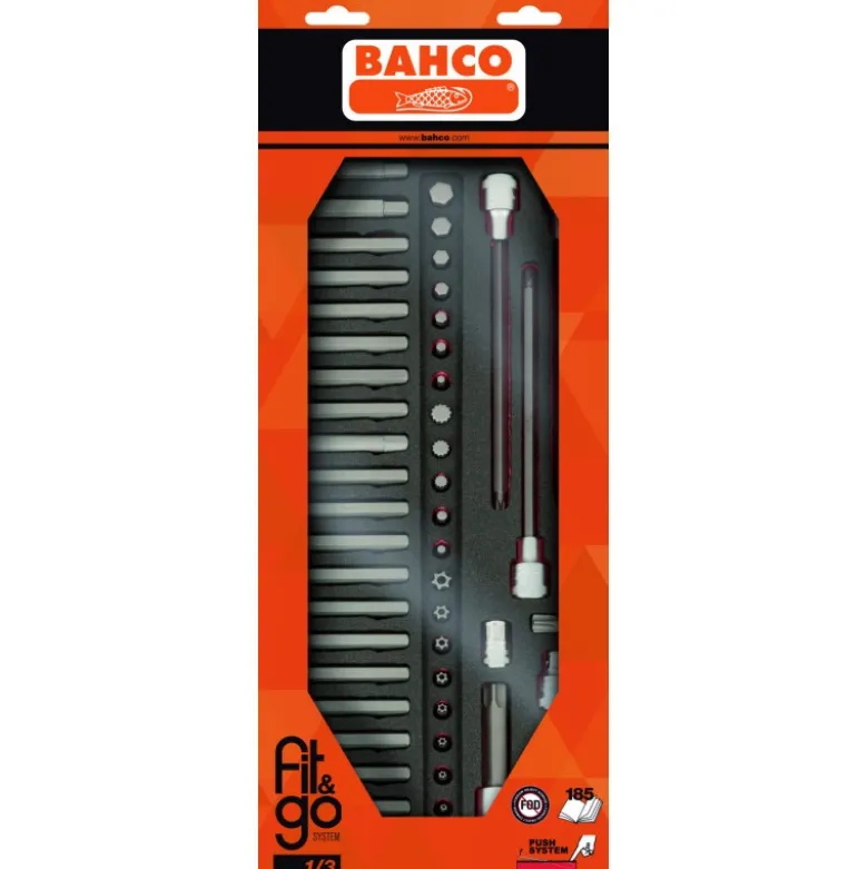 Module mousse Fit&Go 1/3, jeu d'embouts - 49 Pcs emballage individuel - Bahco | FF1E2503EH