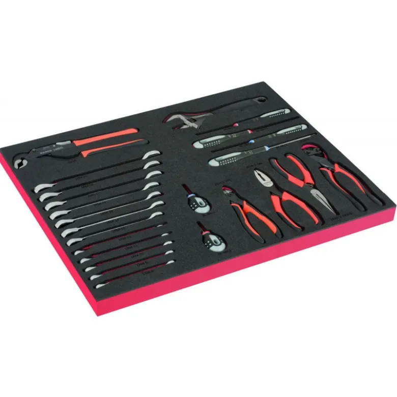 Module mousse Fit&Go 3/3 marquage laser, tournevis ERGO™, clés & pinces - 24 Pcs - Bahco | FF1A210LM