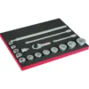 Module mousse Fit&Go 3/3 marquage laser, douilles 3/4" - 17 Pcs - Bahco | FF1A206LM