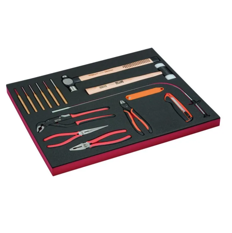 Module mousse Fit&Go 3/3, outils de frappe, de coupe et pinces - 14 Pcs - Bahco | FF1A185