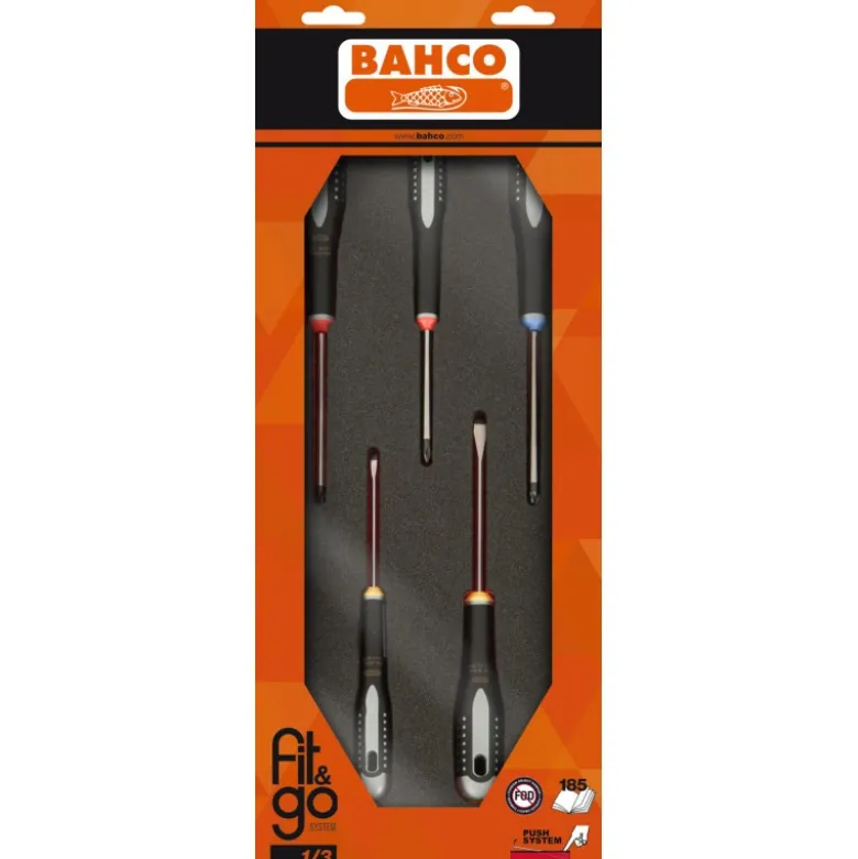 Module mousse Fit&Go 1/3, tournevis ERGO™ - 6 Pcs emballage individuel - Bahco | FF1E1012EH
