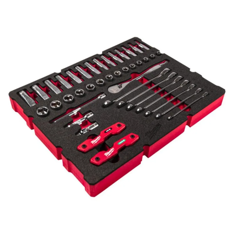 MODULE MOUSSE PACKOUT SET CLIQUET 3/8 55pcs - Carton - Milwaukee | 4932493640