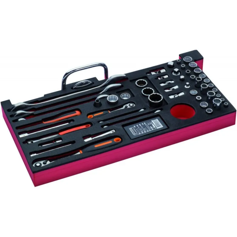 Module mousse pour nos caisses à outils métalliques 1483K & 1483KHD - 79 pcs - Bahco | FF3A01