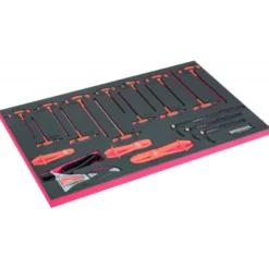 Module mousse pour servante 40", clés mâles 6 pans en T, pieds de biche - 21 Pcs - Bahco | FF1B09LM