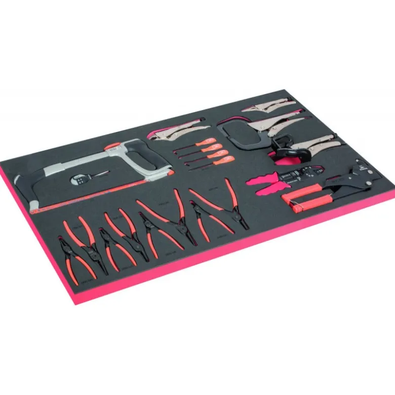 Module mousse pour servante 40", scie à métaux, pinces à circlip & pinces étaux - 20 Pcs - Bahco | FF1B10LM
