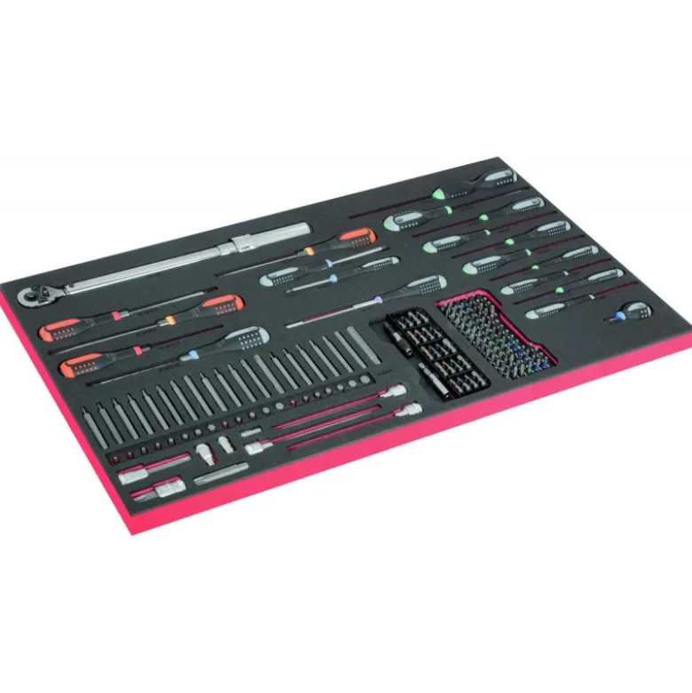 Module mousse pour servante 40", tournevis ERGO™ & jeux d'embouts - 169 Pcs - Bahco | FF1B07LM