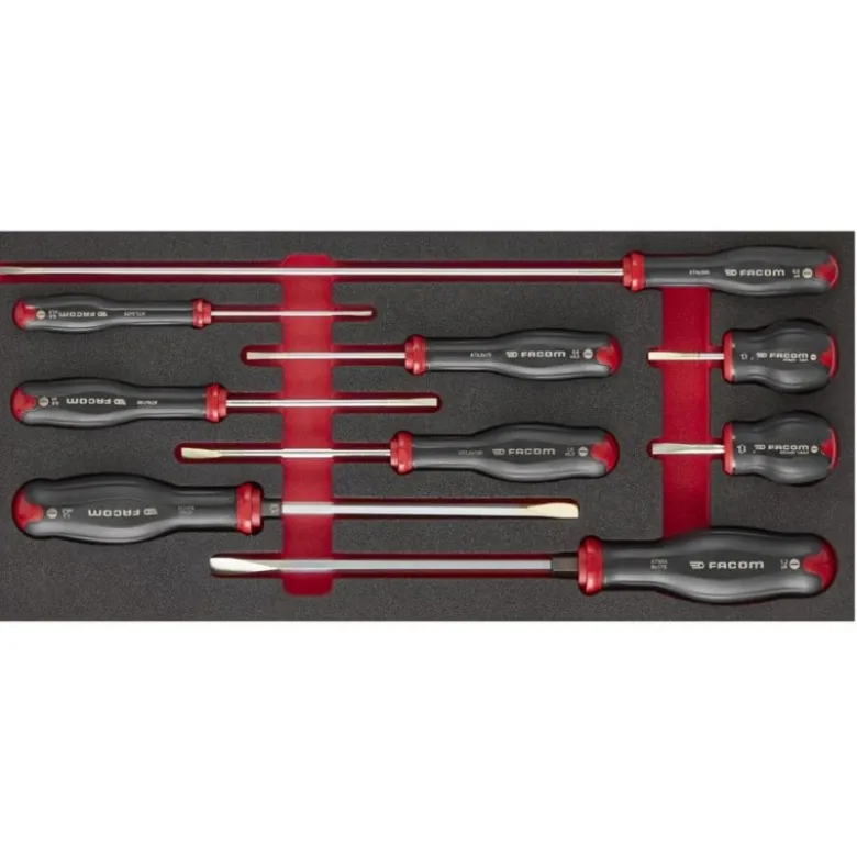Module mousse 9 tournevis Protwist plats - FACOM FRANCE | MODM.AT4PB