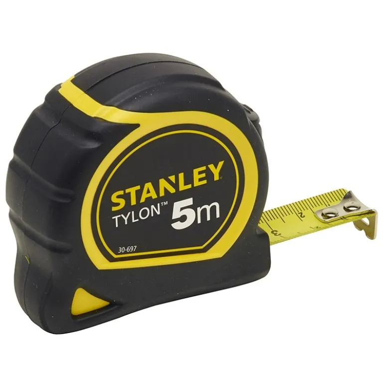 MÈTRE A RUBAN MESURE 5M X 19MM BI MATIÈRE TYLON STANLEY 0-30-697