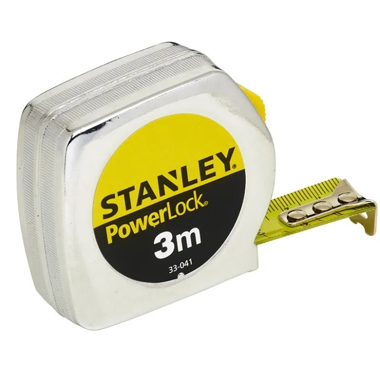 MÈTRE A RUBAN MESURE 3M X 12,7MM POWERLOCK CLASSIC METAL STANLEY 0-33-218