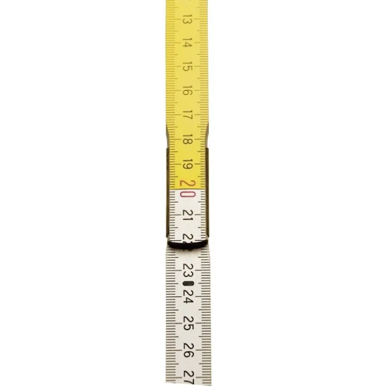 MÈTRE PLIANT, MESURE PLIANTE 2M X 17MM BOIS BLANC-JAUNE STANLEY 0-35-458