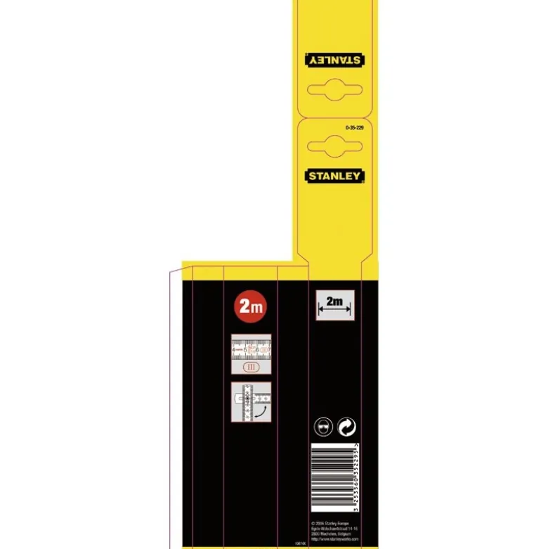 MÈTRE PLIANT, MESURE PLIANTE 2M X 16MM SYNTHETIQUE STANLEY 0-35-229