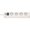 Multiprise Bremounta 4 prises avec interrupteur, blanche, 1,5m H05VV-F 3G1,5 - Brennenstuhl | 1150651124