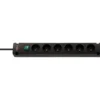 Multiprise Bremounta 6 prises avec interrupteur, noire, 3m H05VV-F 3G1,5 - Brennenstuhl | 1150651316