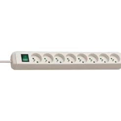 Multiprise Eco-Line 8 prises avec interrupteur, blanche, 3m H05VV-F 3G1,5 - Brennenstuhl | 1159321018