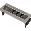 Multiprise Indesk Power en aluminium, 3 prises de courant et 2 ports USB, 2m H05 - Brennenstuhl | 1396201113
