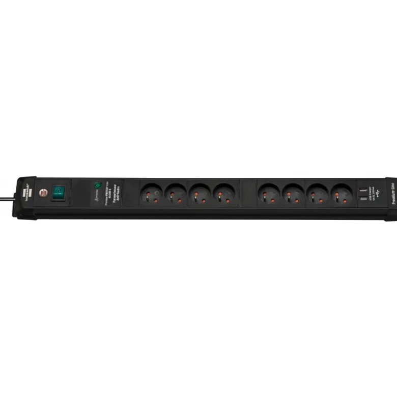 Multiprise Premium-Line avec parasurtenseur 60000A, prises-chargeur USB, filtre - Brennenstuhl | 1951181502
