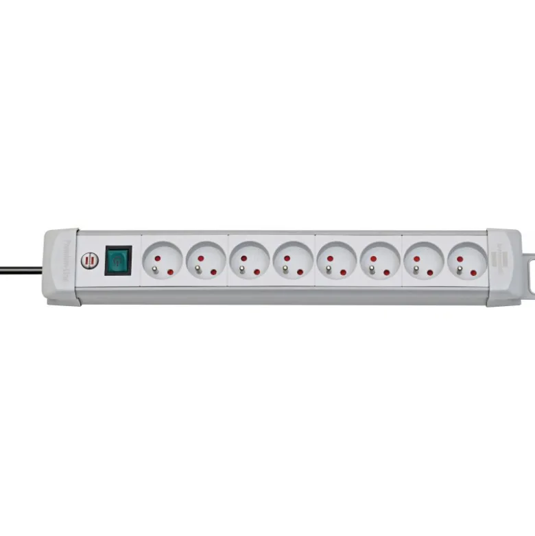 Multiprise Premium Plus 8 prises avec interrupteur, grise, 3m H05VV-F 3G1,5 - Brennenstuhl | 1156551068