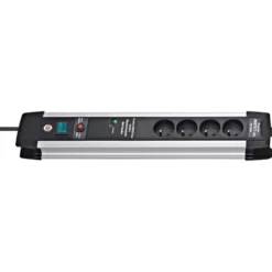Multiprise Premium Protect-Line Alu 4 prises avec interrupteur, parasurtenseur, - Brennenstuhl | 1391001304