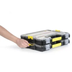 ORGANISEUR ETANCHE PROFONDEUR 64MM - 10 COMPARTIMENTS AMOVIBLES - STANLEY FATMAX 1-97-517