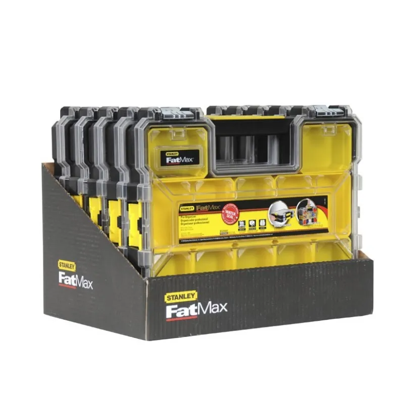ORGANISEUR ETANCHE PROFONDEUR 64MM - 10 COMPARTIMENTS AMOVIBLES - STANLEY FATMAX 1-97-517