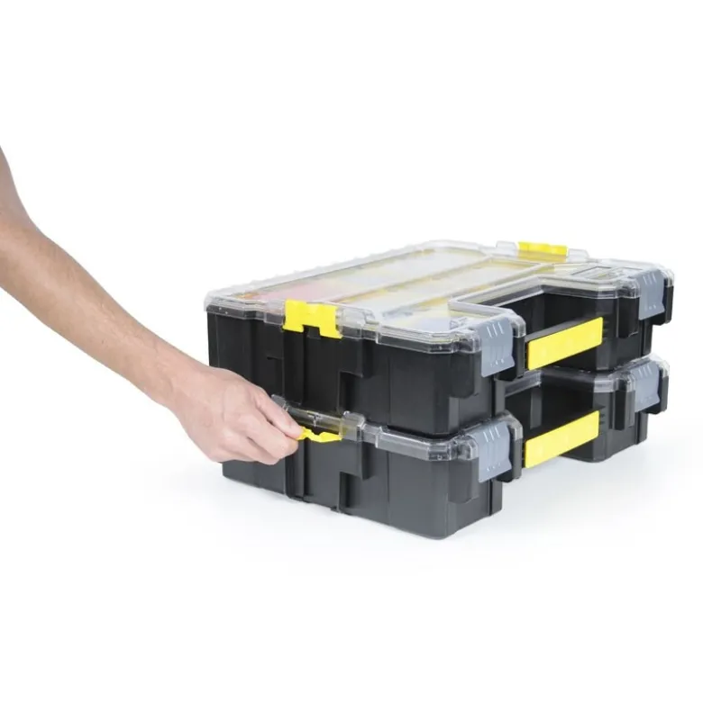 ORGANISEUR PROFONDEUR 106MM - 10 COMPARTIMENTS AMOVIBLES STANLEY FATMAX 1-97-521-GR