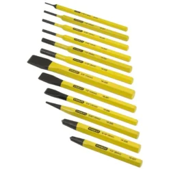 OUTILS DE FRAPPE (CHASSE-GOUPILLES + BURIN A FROID) JEU DE 12 PIÈCES STANLEY 4-18-299