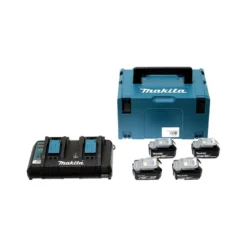 Pack Énergie 18 V Li-Ion (4 batteries + 1 chargeur double) avec coffret MAK-PAC MAKITA 197626-8