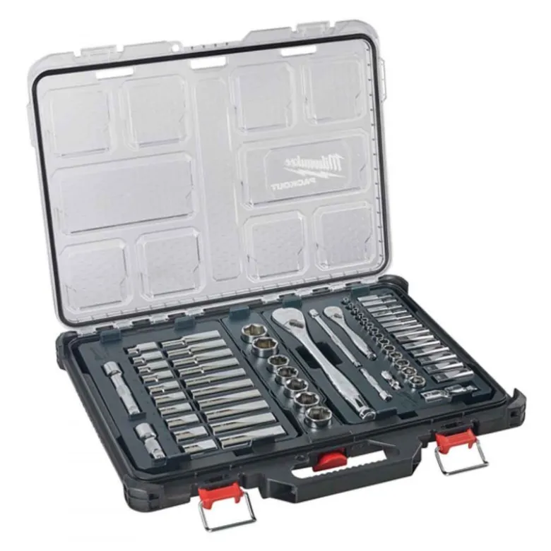 PACKOUT DOUILLES ET CLIQUETS 1/2 ET 1/4 63pcs - Milwaukee | 4932493661