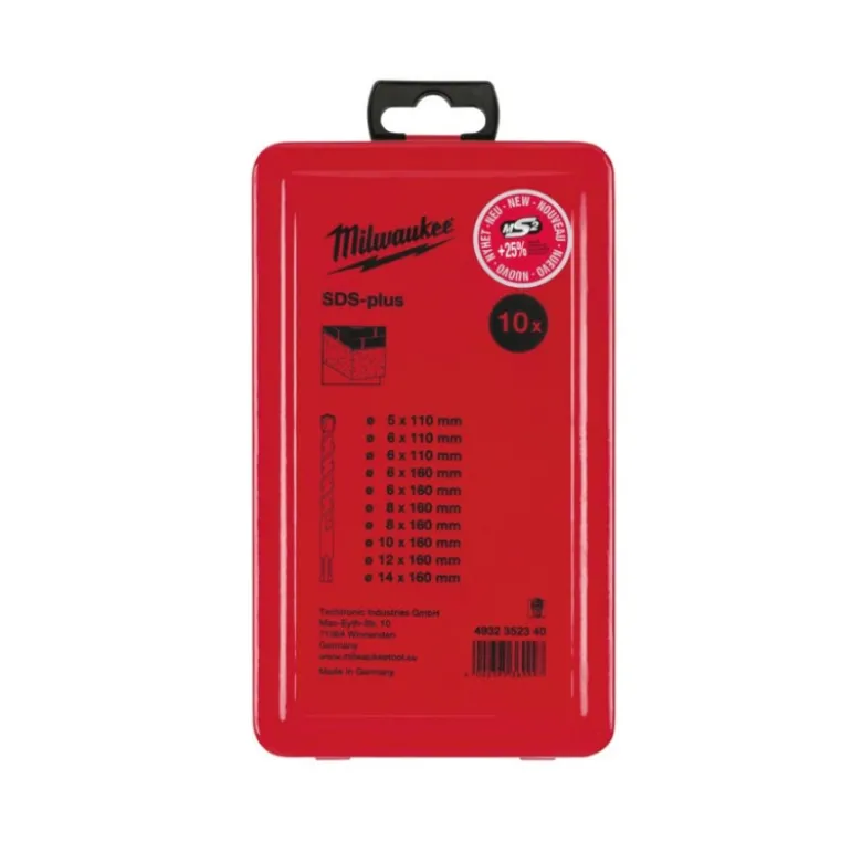 Packs de 10 forets M2 SDS-plus SDS-Plus M2 8 x 160 - 10 pcs Milwaukee | 4932371706