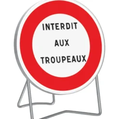 Panneau de signalisation B19 Interdit aux Troupeaux TALIAPLAST | 524000