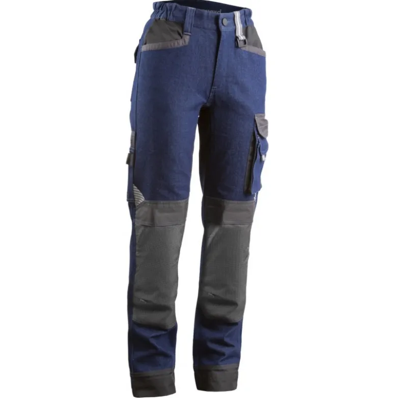 Pantalon femme - CASITA - 70% CO/28% PES/2% EA 380g/m2 + Oxford - Denim - COVERGUARD | 5CAP420