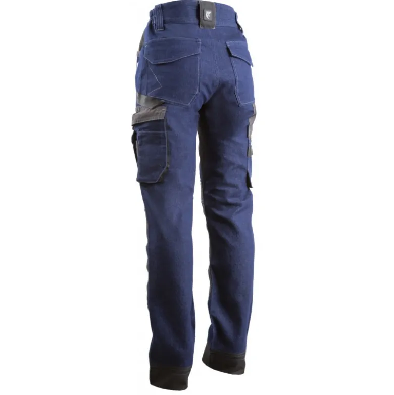 Pantalon femme - CASITA - 70% CO/28% PES/2% EA 380g/m2 + Oxford - Denim - COVERGUARD | 5CAP420