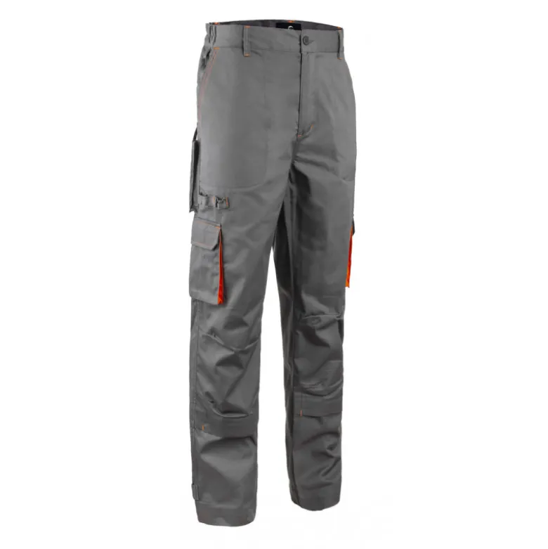 Pantalon - PADDOCK II - 60% CO/40% PES 245g/m2 - Gris/Orange - COVERGUARD | 5PAP150
